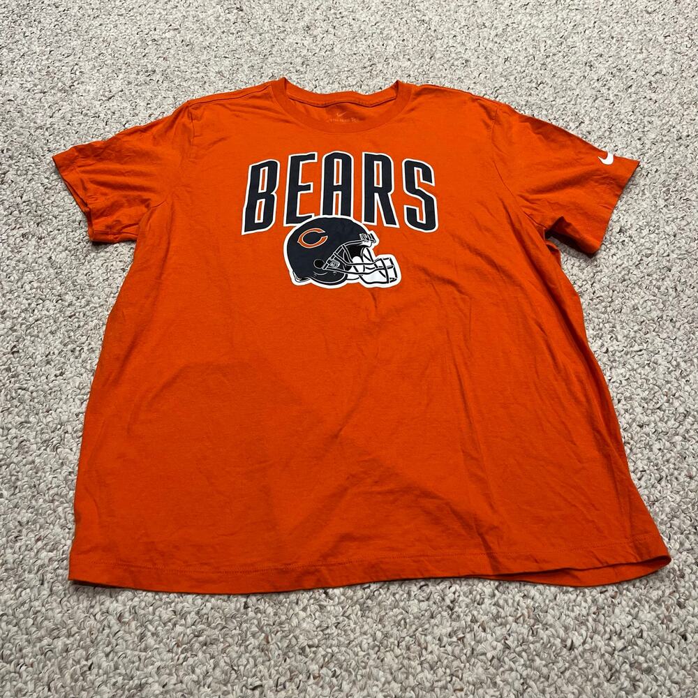 Chicago Bears Nike Short Sleeve Tee XL Orange Football NFL Sports Casual